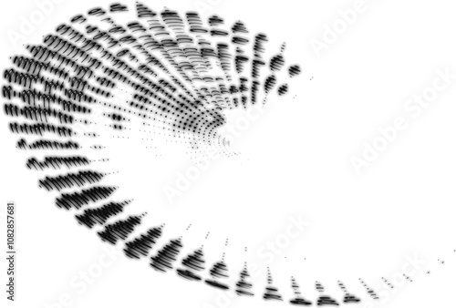 Rounded frame made of metallized melted balls. Imitation of volume and shadow. Vector.