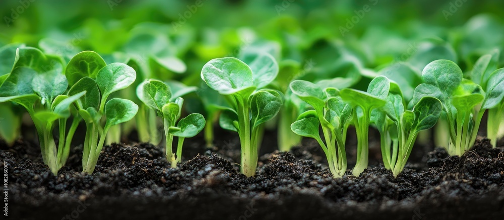 Water spinach sprouts flourishing in a blend of cocopeat and soil This vivid image highlights the robust growth and possibilities of hydroponic gardening Water spinach sprouts flourishing in a blend of cocopeat and soil This vivid image highlights the robust growth and possibilities of hydroponic gardening