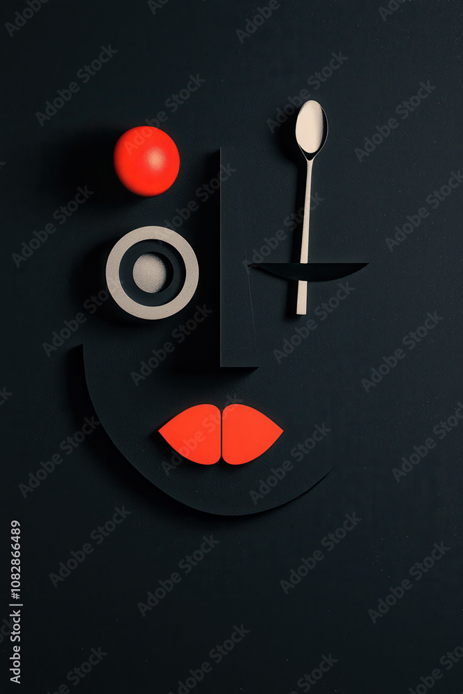 Abstract Minimalism with Geometric Shapes and High Contrast in Modern Art Abstract Minimalism with Geometric Shapes and High Contrast in Modern Art