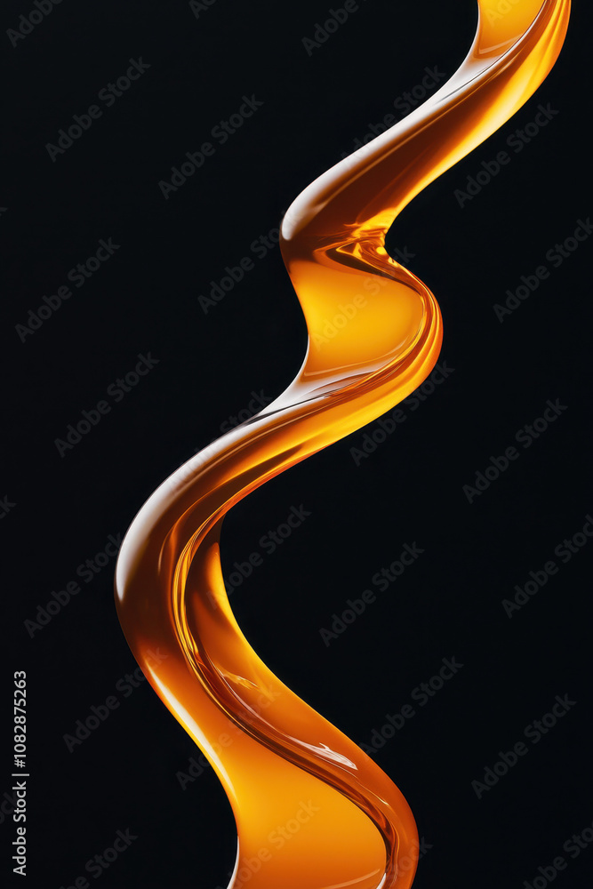 Captivating Amber Liquid Swirl Displaying Dynamic Fluidity and Elegance Captivating Amber Liquid Swirl Displaying Dynamic Fluidity and Elegance