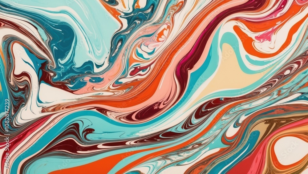 Dynamic fluid art creation abstract background colorful swirls artistic environment top-down view visual concept for modern decor Dynamic fluid art creation abstract background colorful swirls artistic environment top-down view visual concept for modern decor