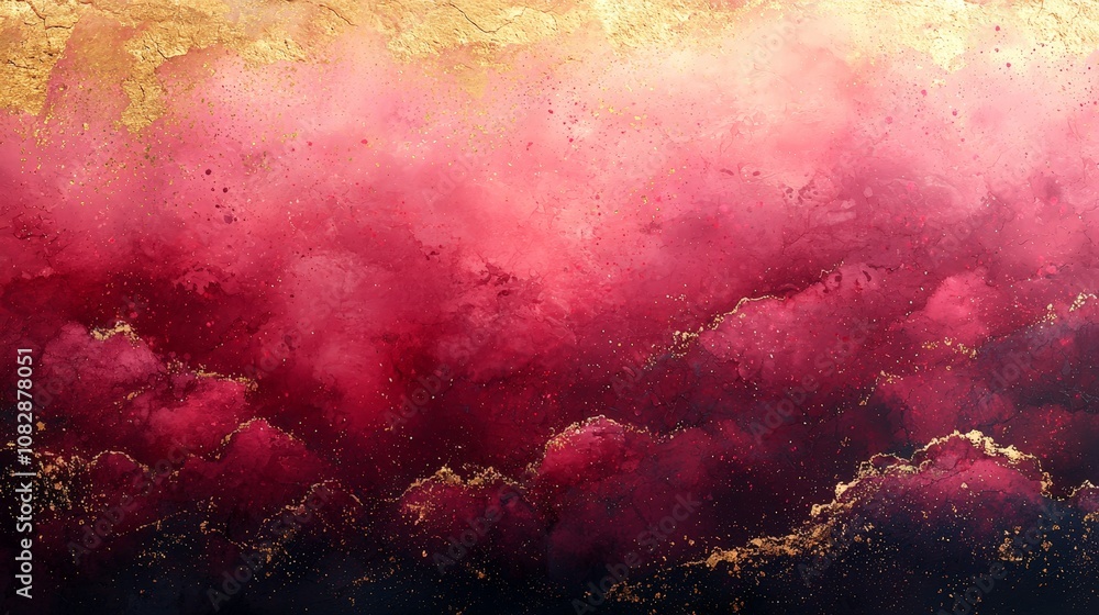 Abstract artwork featuring a gradient of pink and gold hues with cloud-like textures. Abstract artwork featuring a gradient of pink and gold hues with cloud-like textures.