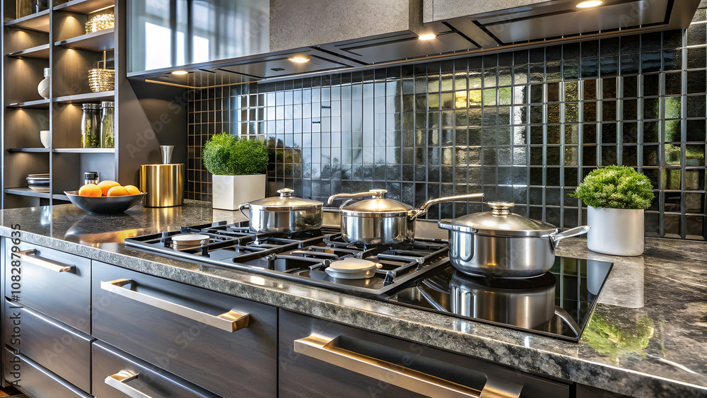 High-End Gas Stove and Cookware Display. Perfect for: Thanksgiving, Housewarming, Family Dinner High-End Gas Stove and Cookware Display. Perfect for: Thanksgiving, Housewarming, Family Dinner