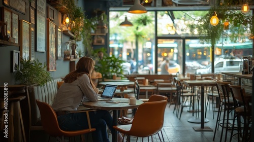 Work and Relax in a Cozy Café