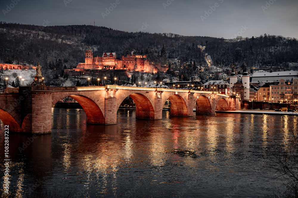 Fototapeta premium Heidelberg im Winter