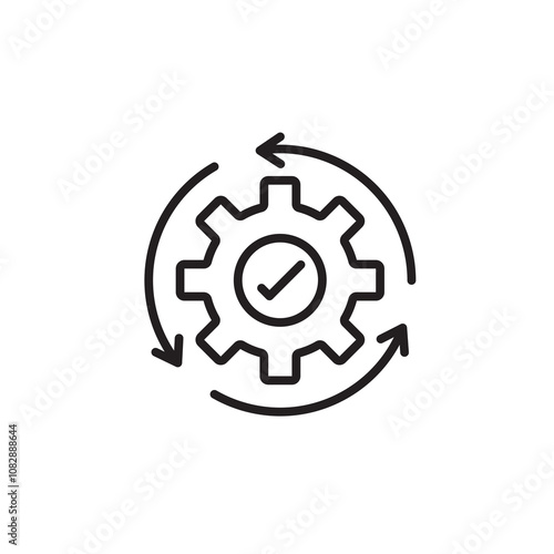 Continuous Changes thin line vector icon.