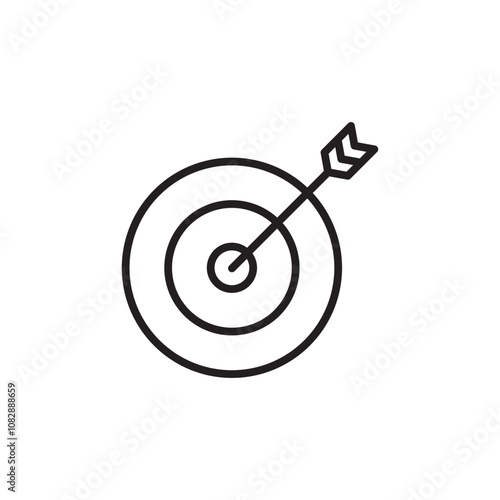 Free Download Goal Setting thin line vector icon. - GFXLoad