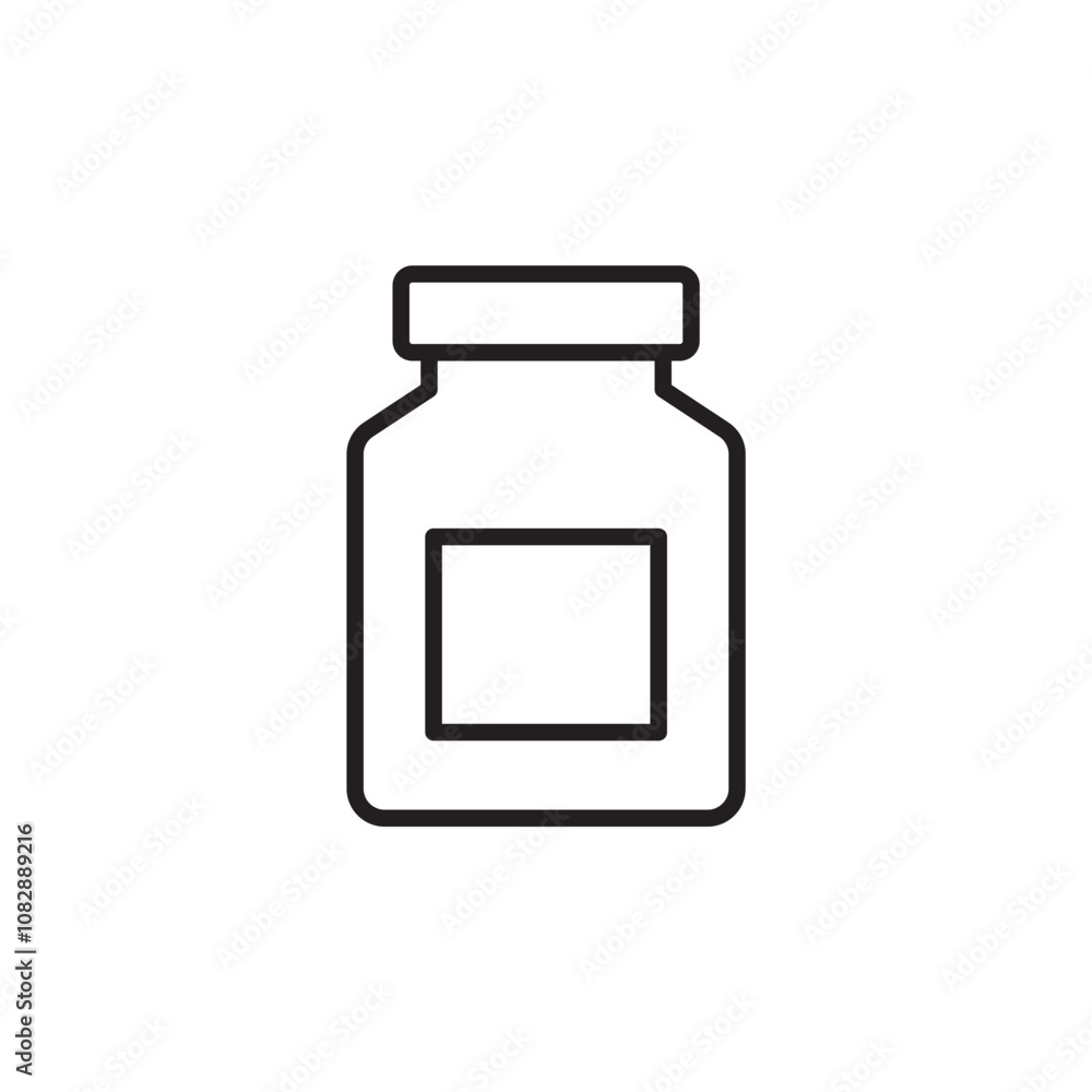 Honey Jar thin line vector icon. Honey Jar thin line vector icon.