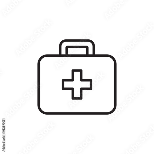 First Aid Box thin line vector icon.