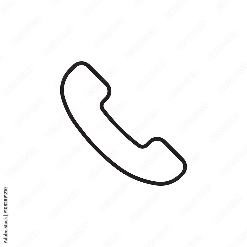 Telephone thin line vector icon. Telephone thin line vector icon.