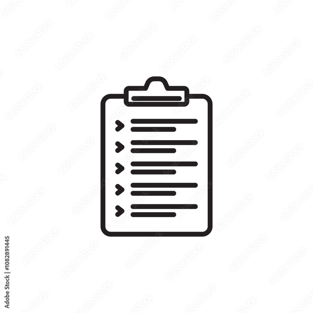Summary thin line vector icon. Summary thin line vector icon.