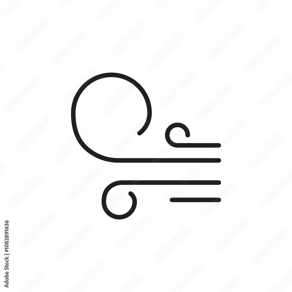 Clean Air thin line vector icon. Clean Air thin line vector icon.