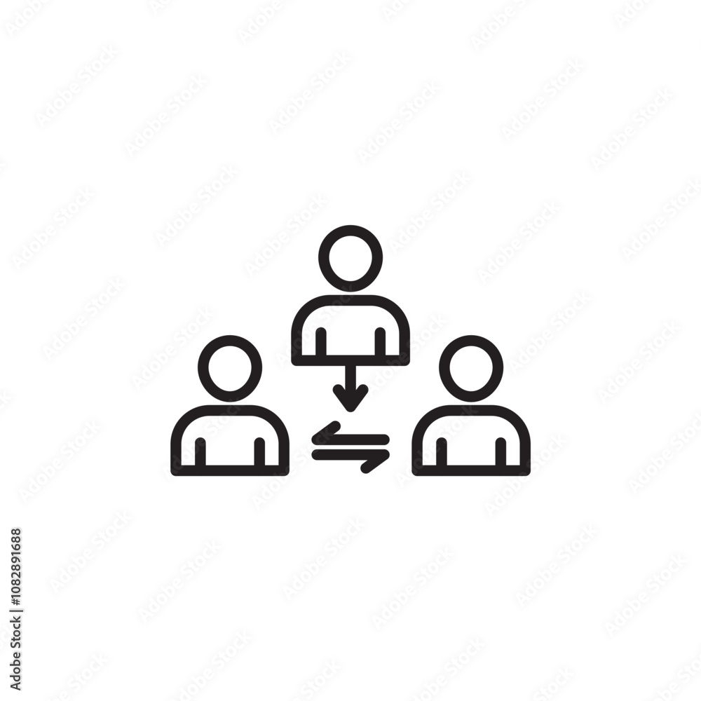 Third Party thin line vector icon. Third Party thin line vector icon.