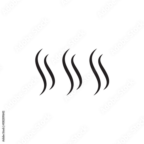 Smoke Steam thin line vector icon.