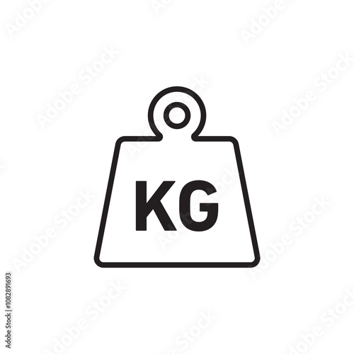 Weight thin line vector icon.