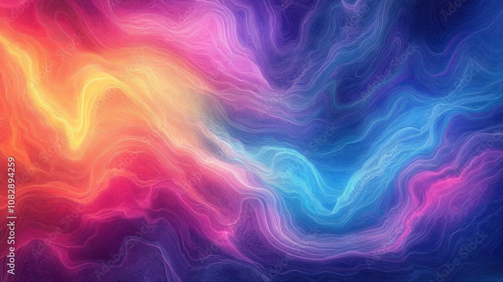 Line art illustration featuring vibrant mystical light effects with extraordinary combinations of abstract light lines Line art illustration featuring vibrant mystical light effects with extraordinary combinations of abstract light lines