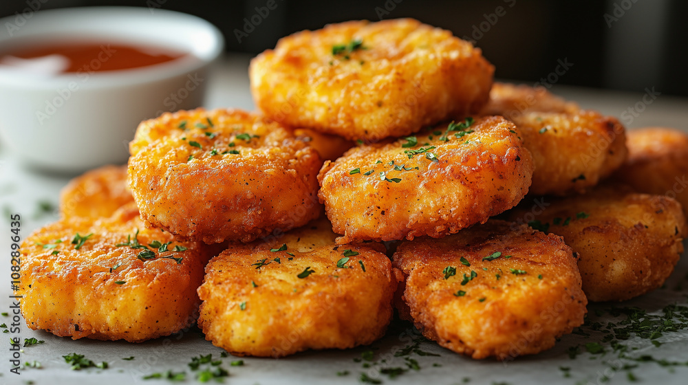 a pile of fried chicken nuggets a pile of fried chicken nuggets