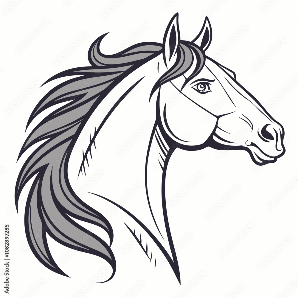 Fototapeta premium horse head silhouette