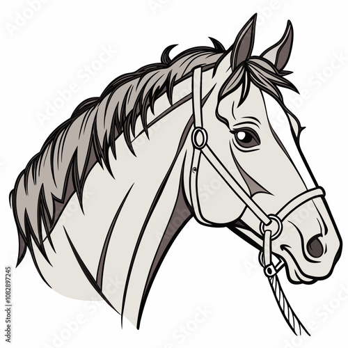horse head vector