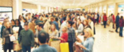 Wallpaper Mural Blurred background of a holiday shopping season is in full swing, black friday, shopping Torontodigital.ca