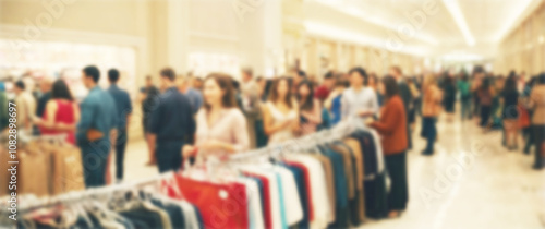 Wallpaper Mural Blurred background of a frenzy of Black Friday shopping is palpable, black friday, shopping Torontodigital.ca