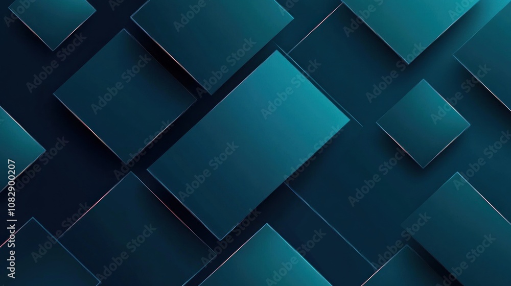 Abstract Geometric Pattern with Teal and Dark Blue Squares Abstract Geometric Pattern with Teal and Dark Blue Squares