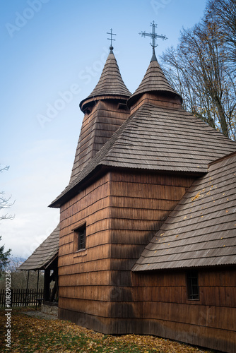 The Greek Catholic wooden church of St Lucas the Evangelist in Trocany, Slovakia