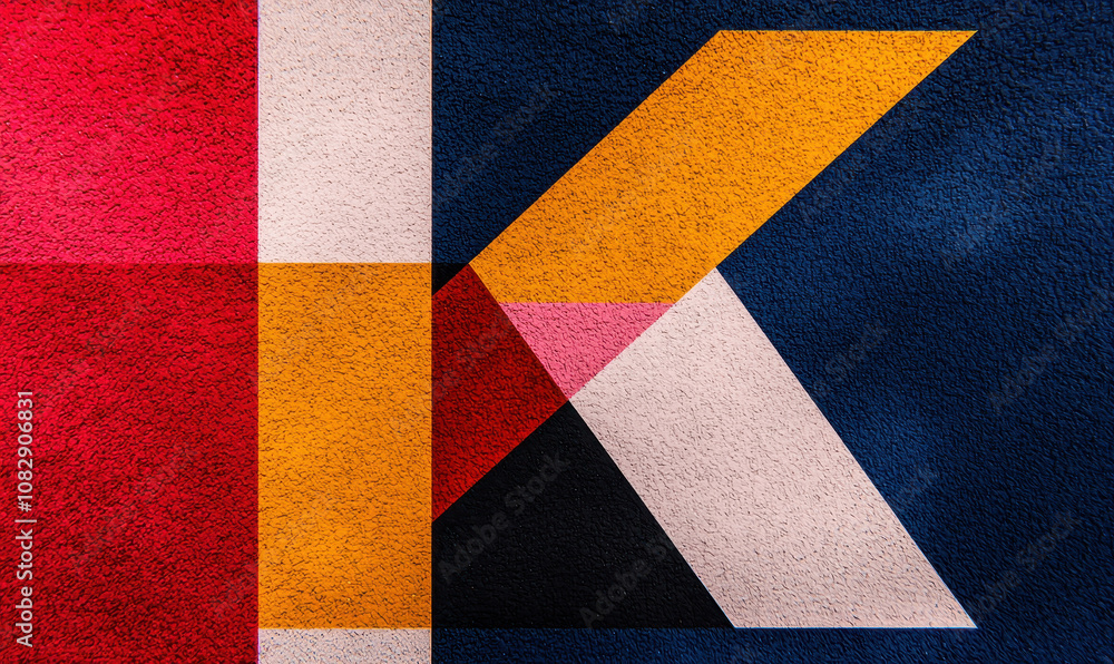 Vibrant Geometric Design with Bold Colors and Textures Vibrant Geometric Design with Bold Colors and Textures