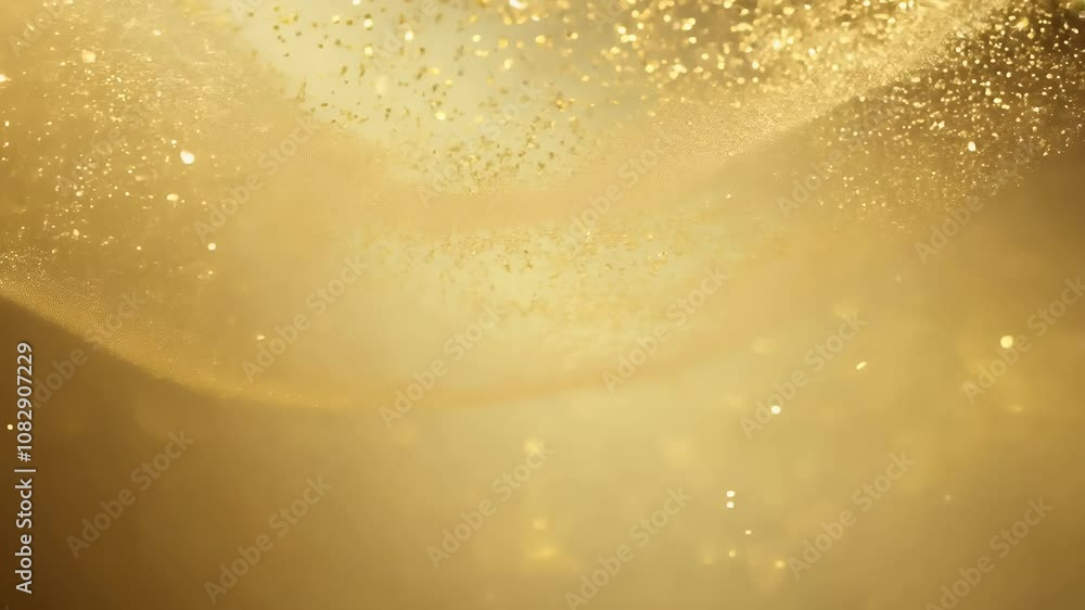 4K loop featuring shimmering golden particles floating air creating elegant sparkling gold dust effect dreamy bokeh backdrop 4K loop featuring shimmering golden particles floating air creating elegant sparkling gold dust effect dreamy bokeh backdrop