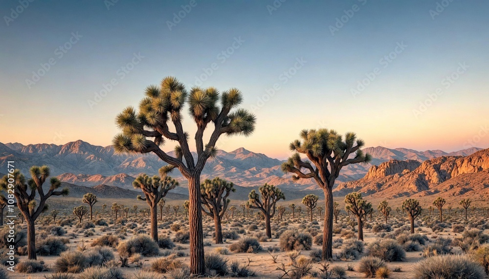 Joshua Trees at Sunrise in Joshua Tree National Park Joshua Trees at Sunrise in Joshua Tree National Park
