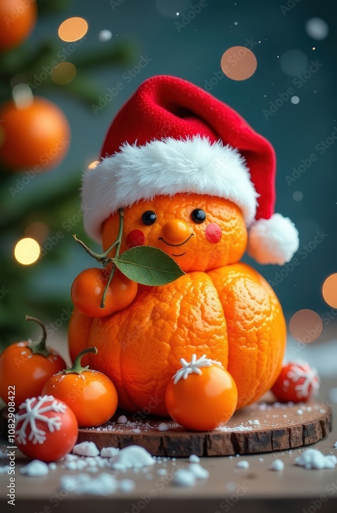 New Year's craft from tangerines New Year's craft from tangerines