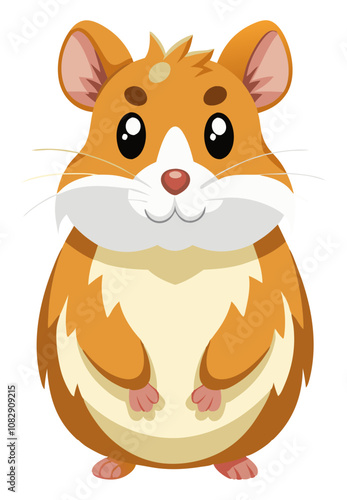 hamster animal vector, cute hamster cartoon vector illustration