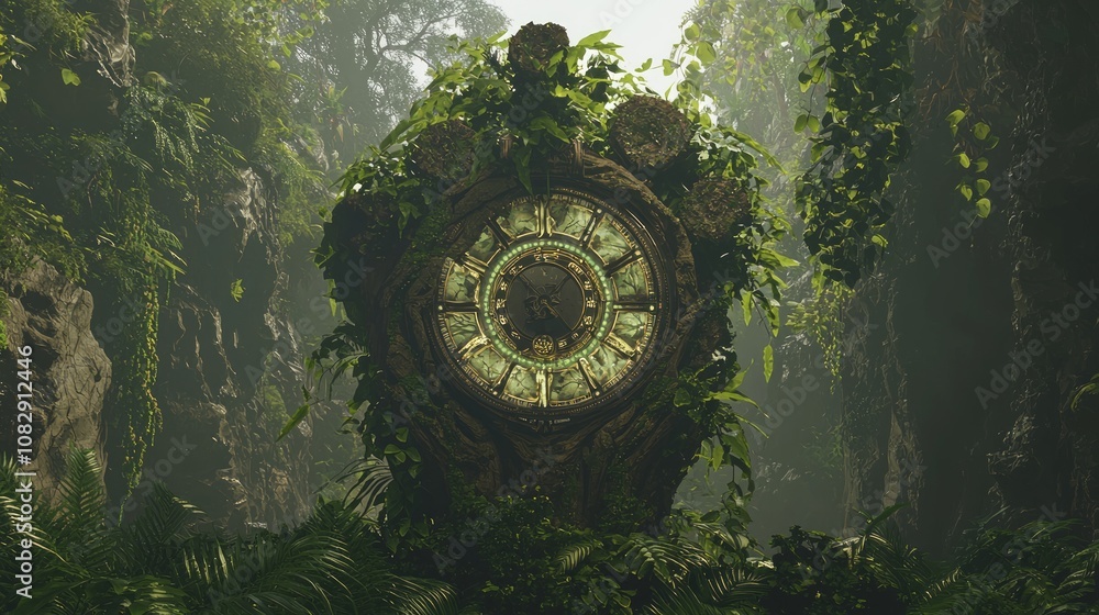 Surreal 3D Render of Clock Tree Statue in Mystical Forest Symbolizing Passage of Life | Ultra-Detailed Digital Artwork for Contemplation Surreal 3D Render of Clock Tree Statue in Mystical Forest Symbolizing Passage of Life | Ultra-Detailed Digital Artwork for Contemplation