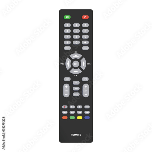 Digital television remote control. Television technology channel surfing equipment 