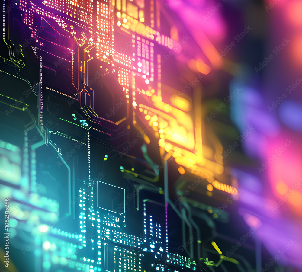 Obraz premium Blue tech lines universal background simple science and technology business line technology background.background vortex and use it as your wallpaper, posters and banners.Generative AI