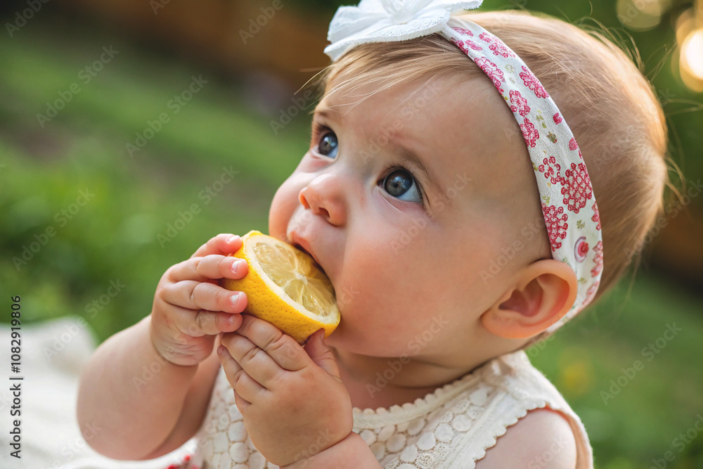 funny baby girl tries lemon for the first time funny baby girl tries lemon for the first time