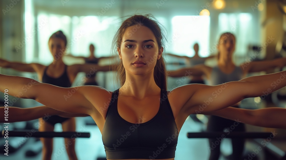 portrait for stretching workout in gym, instructor and together for pilates portrait for stretching workout in gym, instructor and together for pilates
