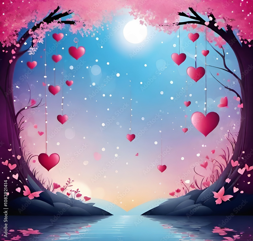 Naklejka premium abstract valentine background