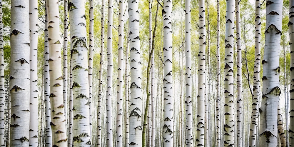Obraz premium Birch Trees in Forest, Nature, Background ,birch, forest