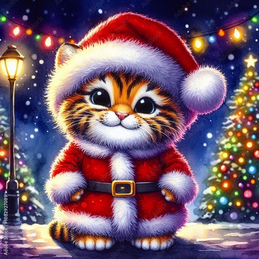 Tiger als Weihnachtsmann Tiger als Weihnachtsmann