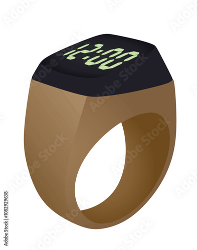 Digital smart ring. vector illustration