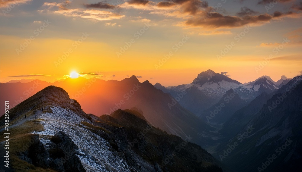 sunset in the mountains sunset in the mountains