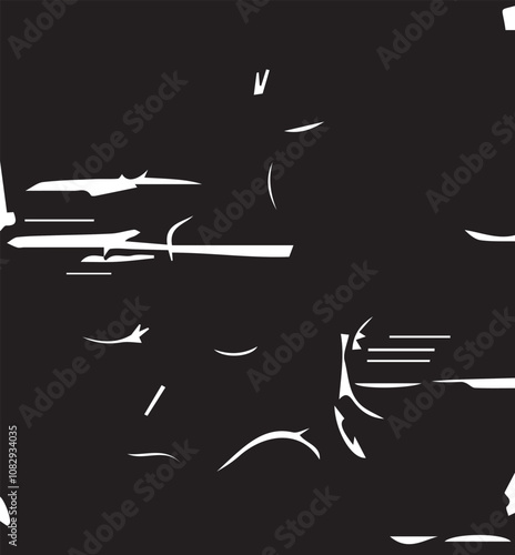 Abstract monochrome grunge background. The gloomy texture of the old worn surface. Scratches, chips, scuffs vector pattern