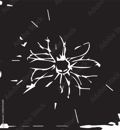 Abstract monochrome grunge background. The gloomy texture of the old worn surface. Scratches, chips, scuffs vector pattern