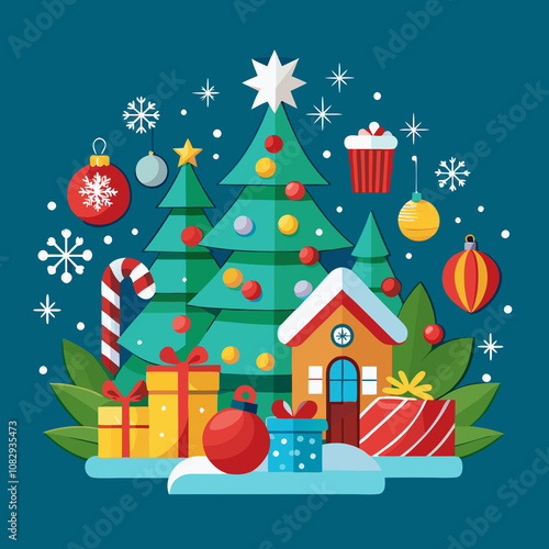 christmas tree with gifts