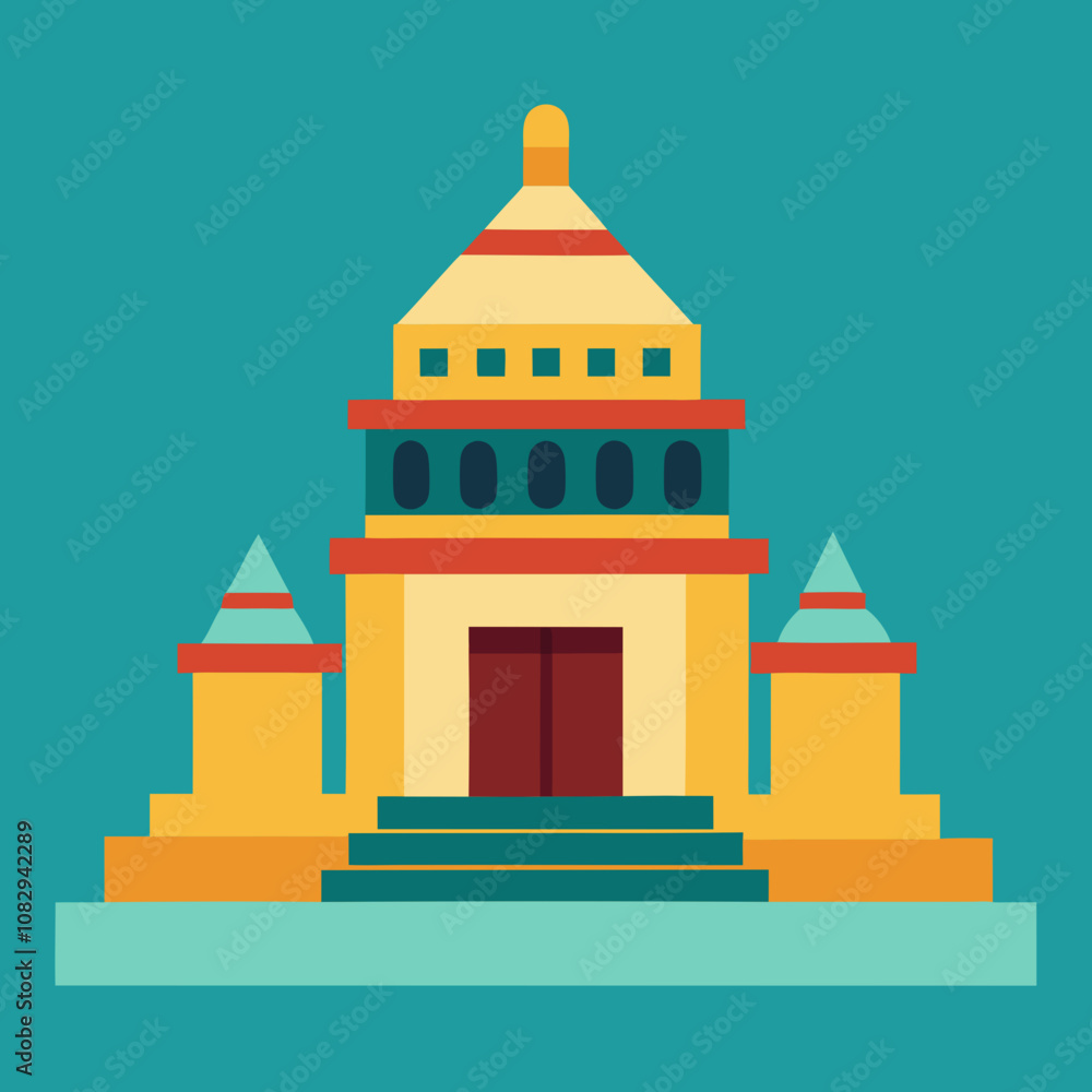 illustration of a temple illustration of a temple