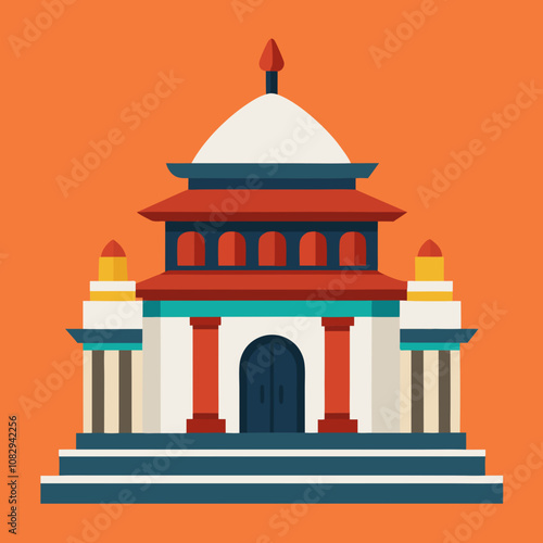 vector illustration of temple