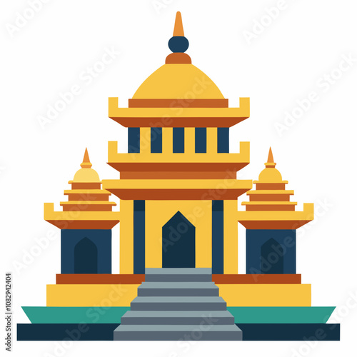 vector illustration of temple