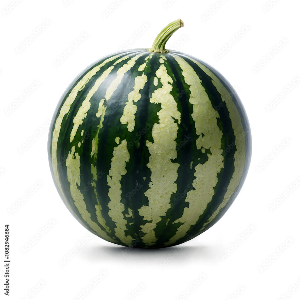 Fresh Watermelon Isolated on a White Background Perfect for Summer Food Photography and Healthy Lifestyle Promotion Fresh Watermelon Isolated on a White Background Perfect for Summer Food Photography and Healthy Lifestyle Promotion