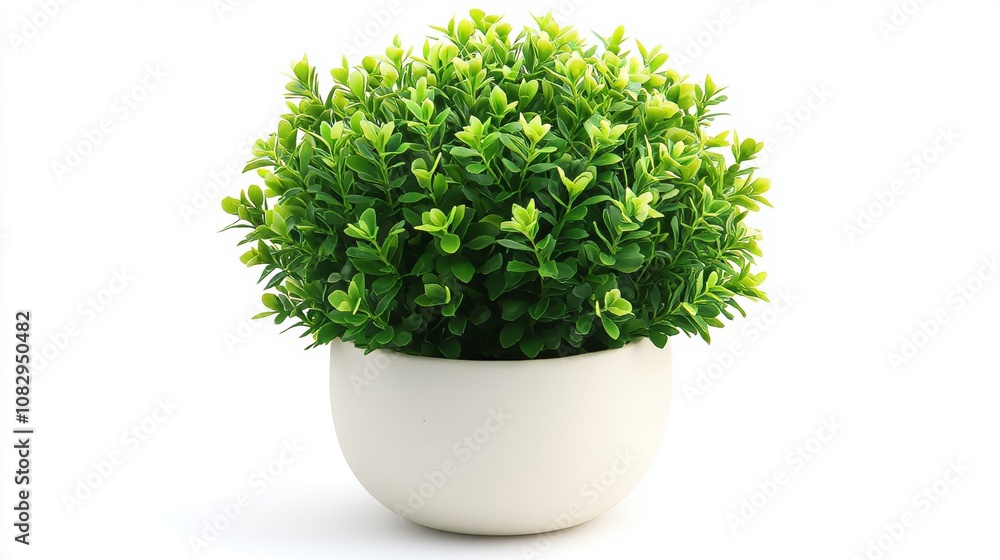 Artificial potted plants isolated on white, ready for decor. Artificial potted plants isolated on white, ready for decor.